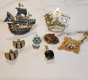 Group of Costume and Commemorative Jewelry