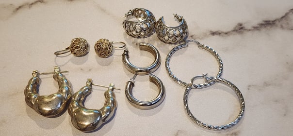 Five Pair of Vintage Earrings