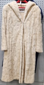 Pappas Furs Vintage Full Length White Mink Coat