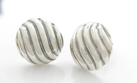 David Yurman Sterling Sculpted Cable Stud Earrings