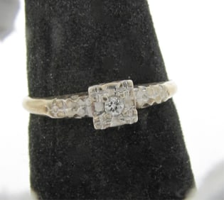 14K Yellow Gold Diamond Ring