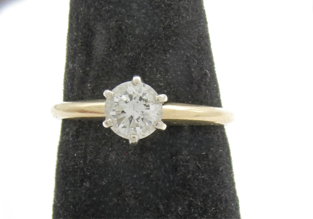 14K Yellow Gold Diamond Solitaire Ring (1 of 5)
