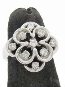 14K White Gold Diamond Fashion Ring