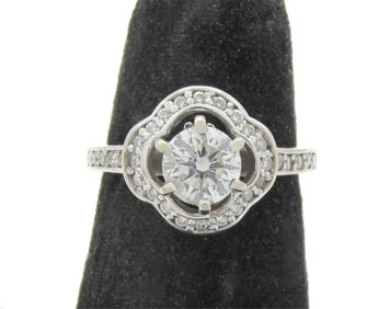 14K White Gold Diamond Ring