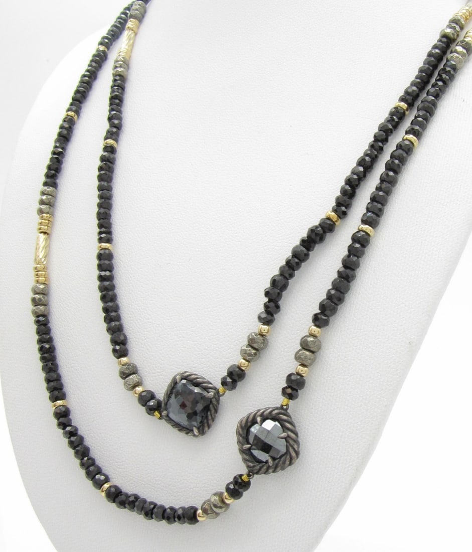 David Yurman 18K/925 Black Orchid Necklace (1 of 5)