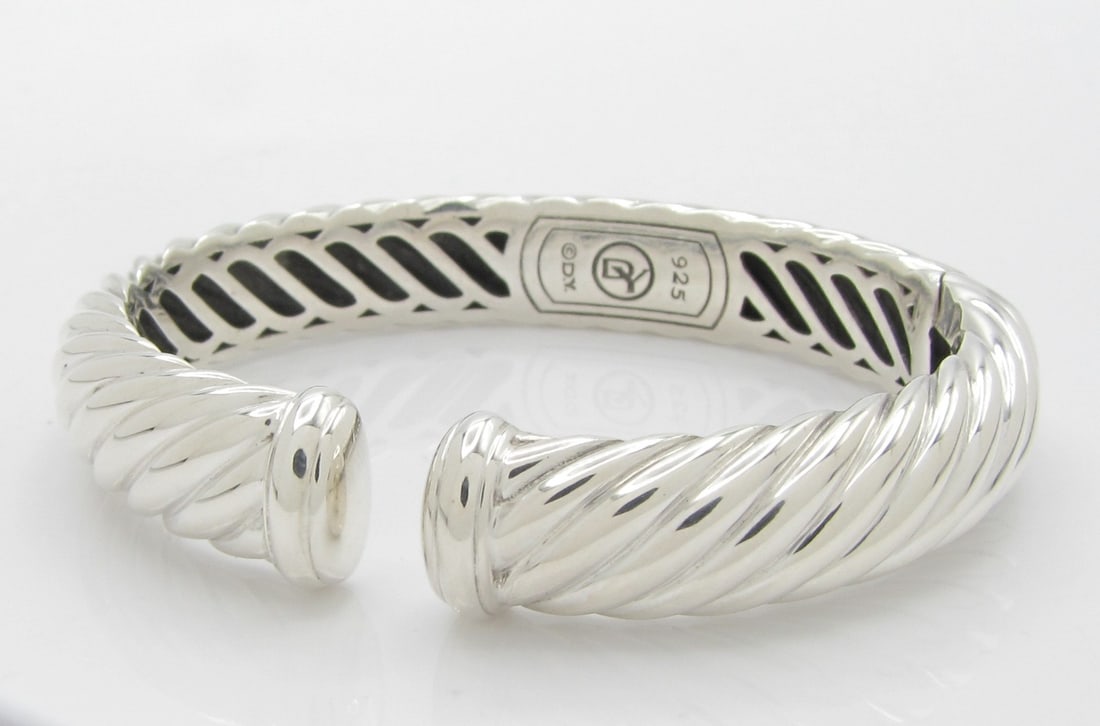 David Yurman Sterling Cable Cuff Bracelet (1 of 3)