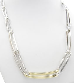 David Yurman Labyrinth Sterling, 18K Necklace