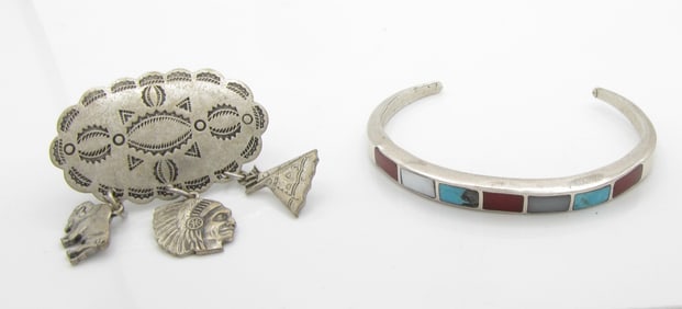 Two Items- SW Style Silver Jewelry