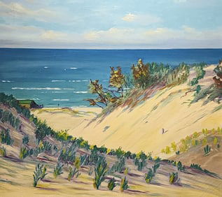 Attrib Frank V Dudley 27x30 O/C Dunes Lakeshore
