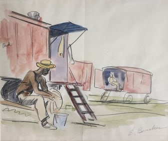 Edmund Brucker 9x10 MixMed Circus Study