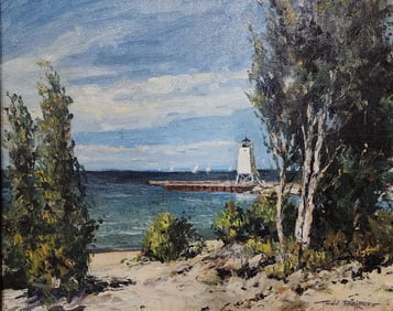 Todd Reifers 16x20 O/C "Charlevoix Breakwater"
