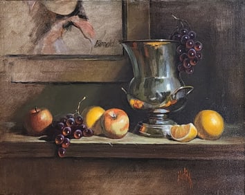 Judith Lewis 16x20 O/C Still Life with Fruit