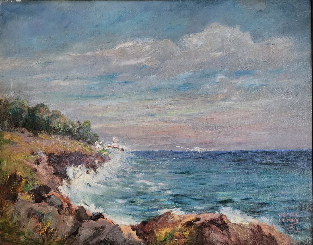 Oscar Lumby 16x20 O/B Crashing Waves (1 of 5)