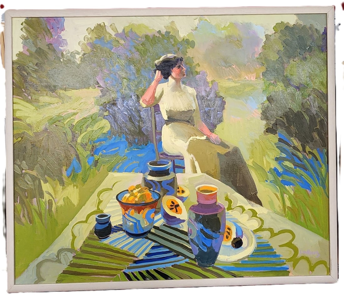 Louise McCall 36x36 Acrylic Flower Garden (1 of 4)