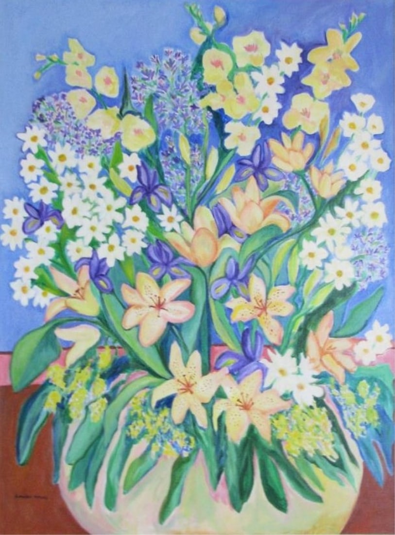 Louise McCall 48x36 Acrylic "Altar Flowers" (1 of 3)