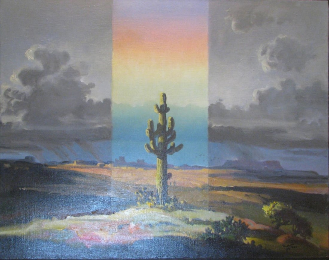 Louise McCall 30x40 Acrylic Cactus (1 of 3)