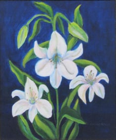 Louise McCall 24x20 Acrylic Lilies