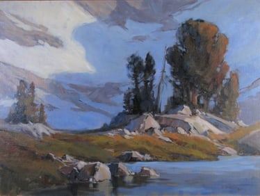 Suzanne Baker 24x32 O/C "Evening View, Island Pas