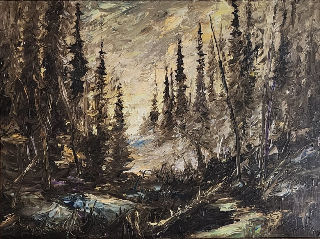 Charles E Willette 18x24 O/B Maine Woodlands (1 of 5)