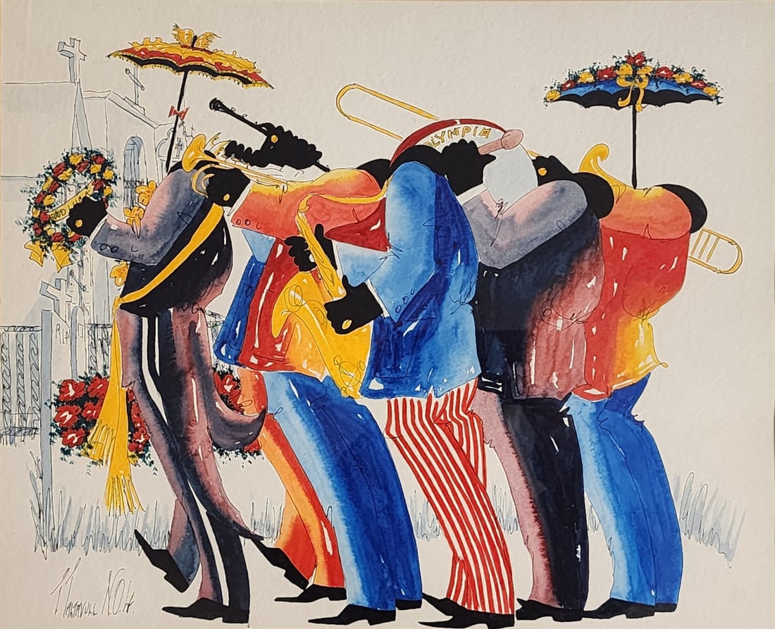 Theresa Taltavull 14x17 WC Jazz Band, New Orleans (1 of 3)