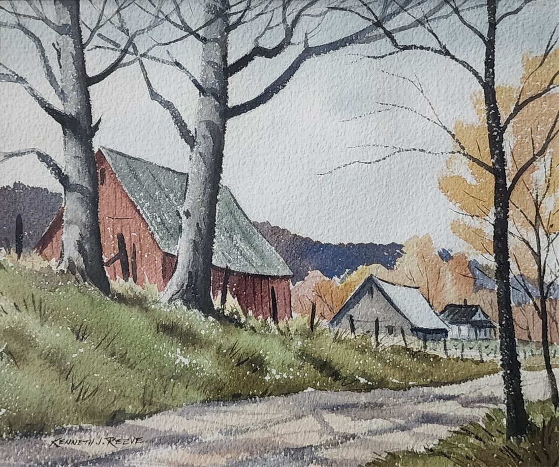 Kenneth Reeve 8x9 W/C Red Barn (1 of 5)