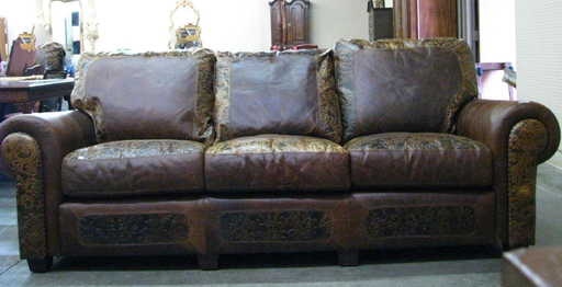 Legacy Embossed Leather Sofa