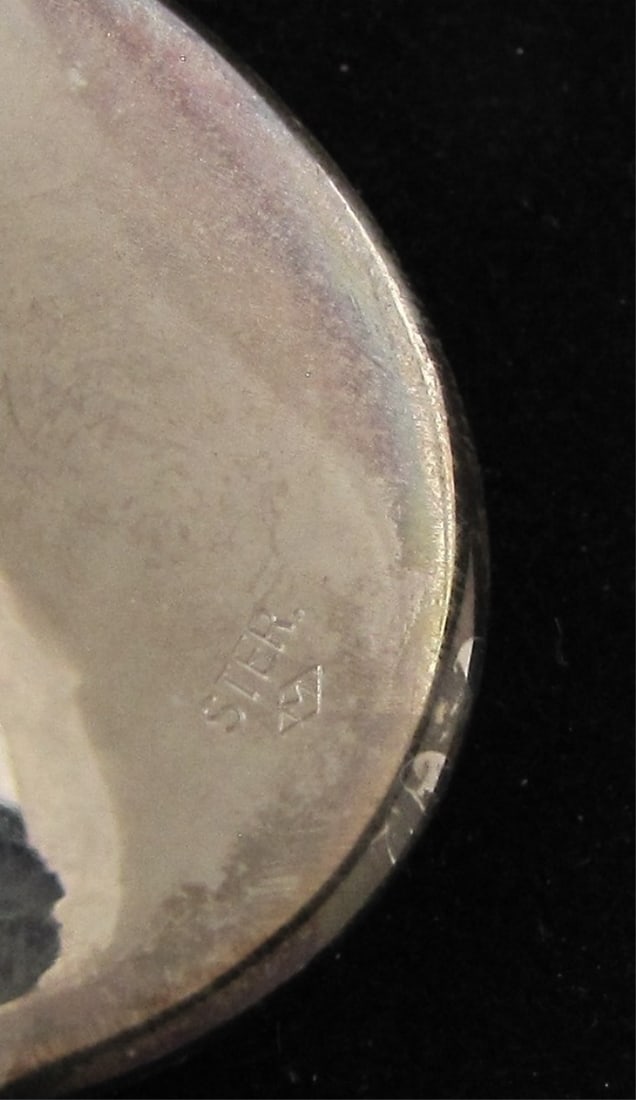 Etched Sterling Silver Large Locket - 3