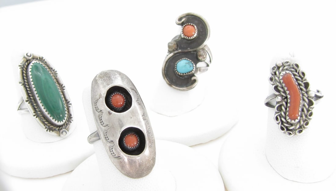 Four Vintage Southwest Rings (1 of 9)