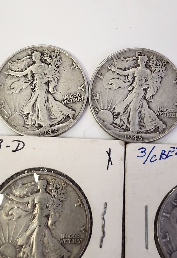(8) Walking Liberty Silver Half Dollars - 2