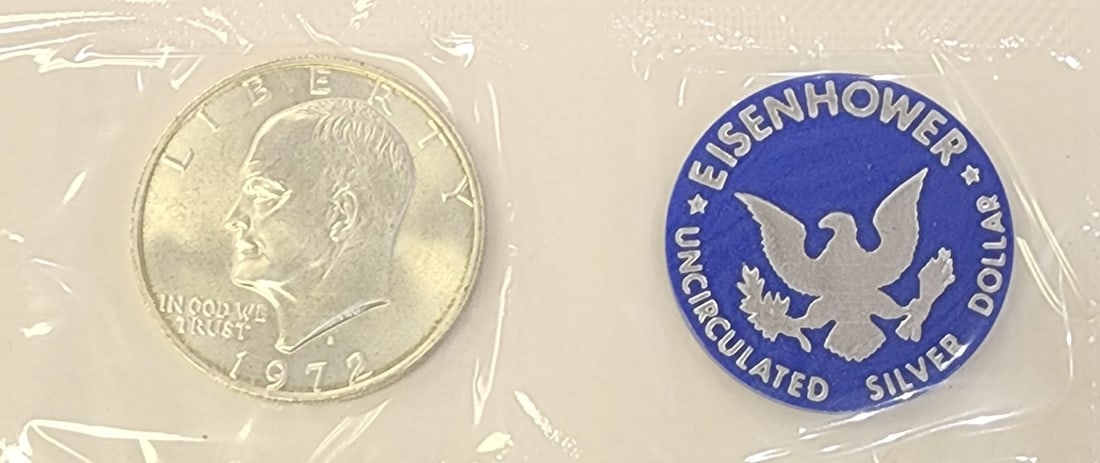 (19) Unc Eisenhower 40% Silver Dollars - 4