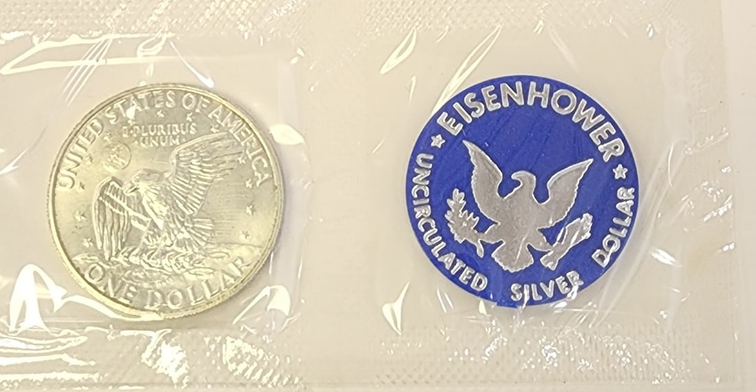 (19) Unc Eisenhower 40% Silver Dollars - 5