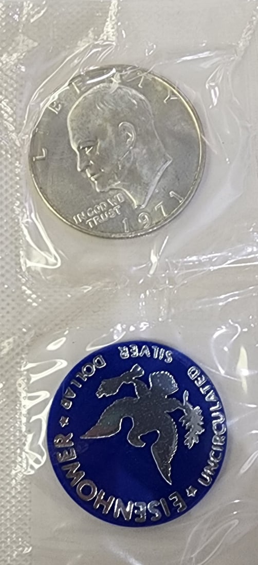 (19) Unc Eisenhower 40% Silver Dollars - 6