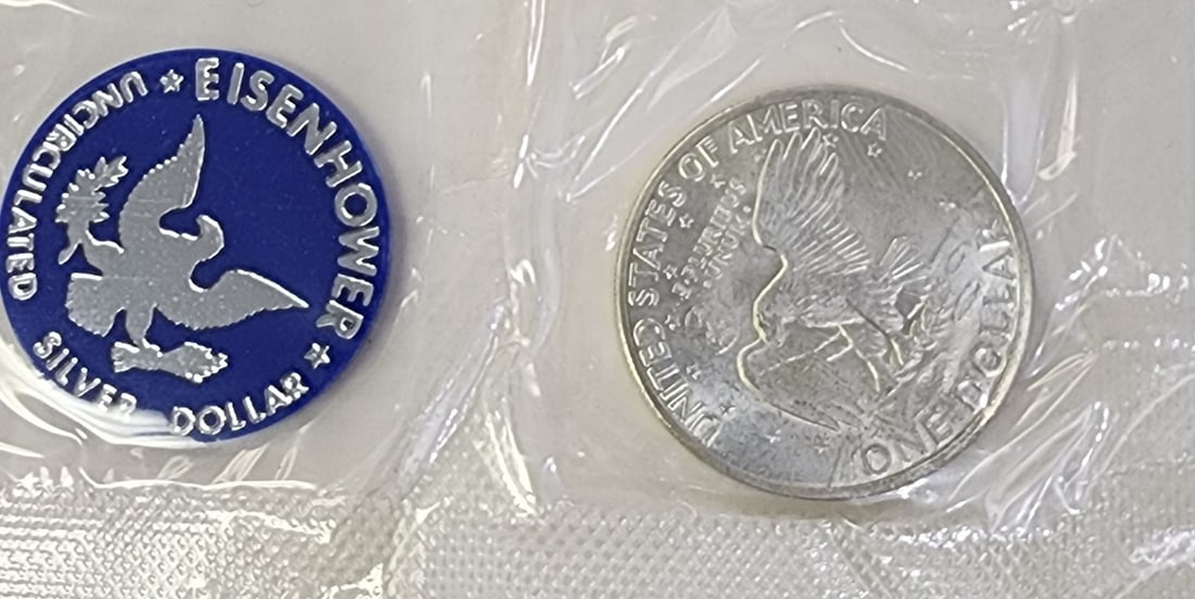 (19) Unc Eisenhower 40% Silver Dollars - 7