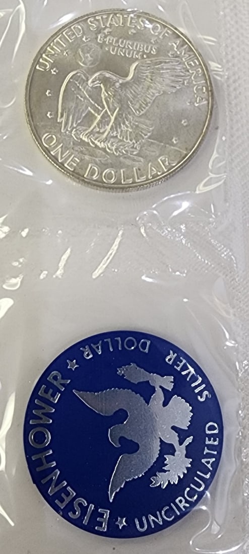 (19) Unc Eisenhower 40% Silver Dollars - 9