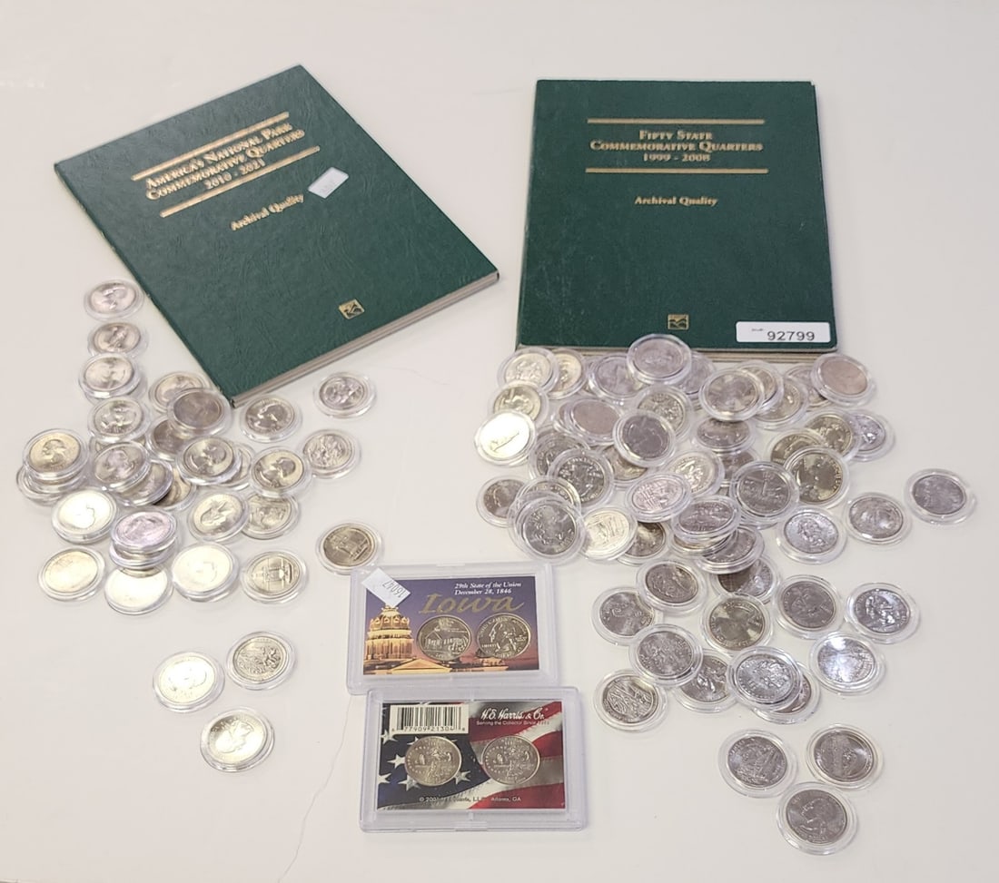 Large Group of US State Commemorative Quarters (1 of 19)