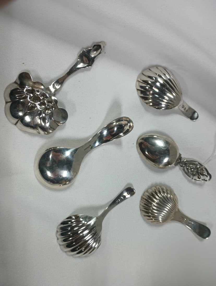 Six Sterling Silver Caddy Spoons - 2