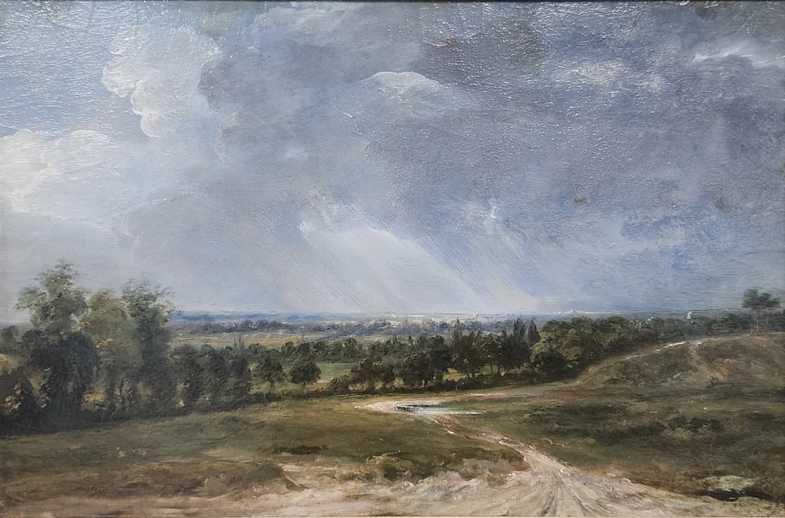 Unsigned 12x18 O/B Storm Landscape: Unsigned (20th Century) 12x18 , O/B , Storm Landscape size as framed: 19.5 x 25.5