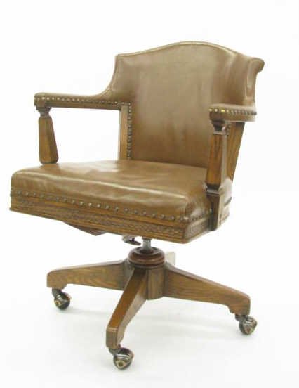 Vintage Romweber Viking Oak Desk Chair
