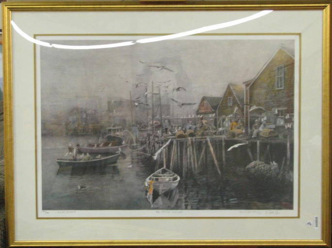 Richard Doyle "lobster Village", Framed Lithograph