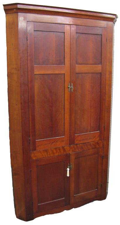 Antique Cherry Corner Cupboard - Antique Cherry Corner Cupboard