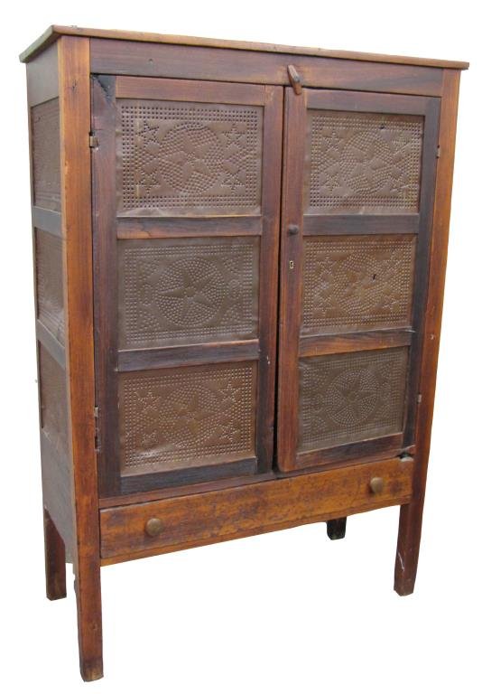 Antique TwelveTin Pie Safe