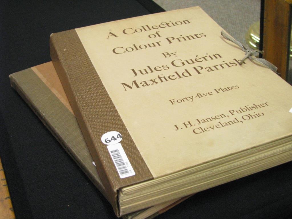 Jules Guerin & Maxfield Parrish Print Books: Jules Guerin & Maxfield Parrish collection of colour prints, 45 plates, complete