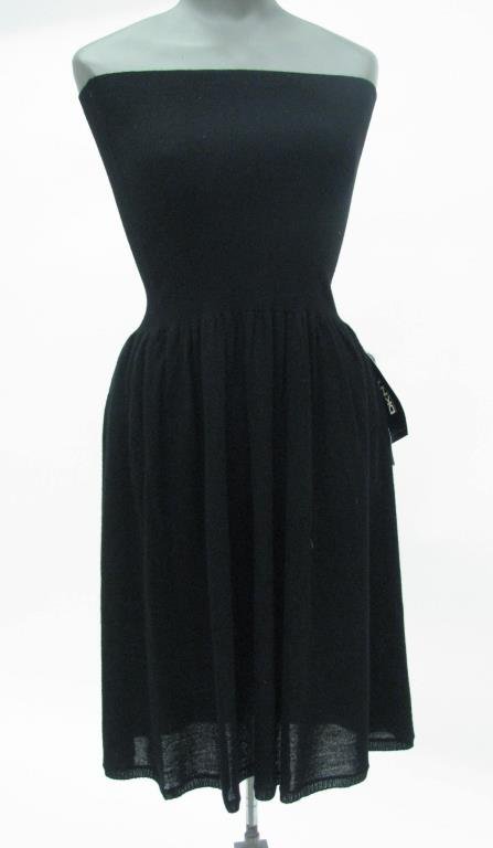 DKNY Black Strapless Dress/Maxi Skirt: DKNY black strapless dress/maxi skirt. This pull on piece can be worn either as a tube style dress or worn lower and folded over as a skirt. Size P NWT $125