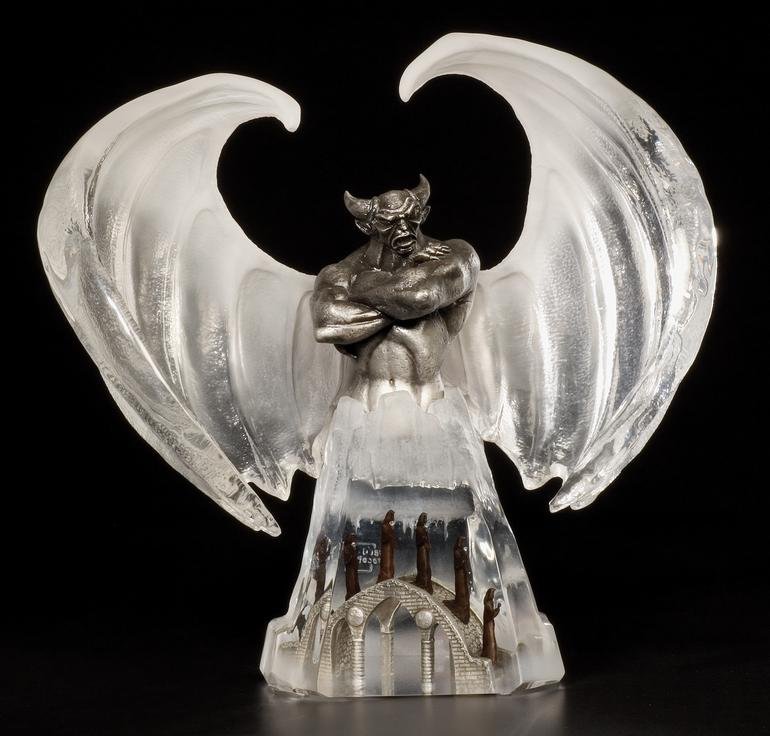 Ruben Procopio Sculpture "Night on Bald Mountain": Ruben Procopio mixed media sculpture "Night on Bald Mountain", 11/350, bronze and lucite