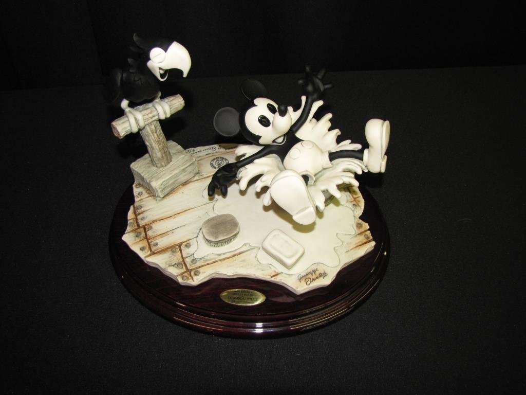 G Armani Disney Sculpture "Steam Boat Willie": Giuseppe Armani Disney sculpture, "Steam Boat Willie", 1406P, Limited Edition #78/1000, with original box