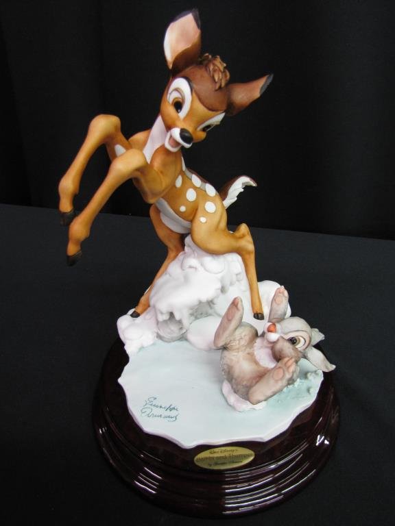 G Armani Disney Sculpture "Bambi & Thumper": Giuseppe Armani Disney sculpture "Bambi & Thumper", 1262C, with original box