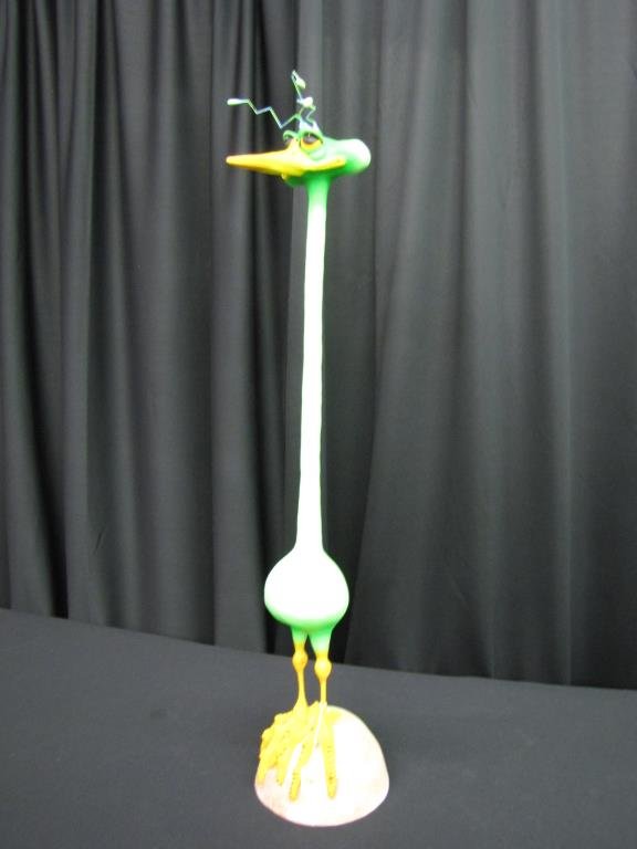 Todd Warner Bird Sculpture, "Wake Up": Todd Warner Fine Feathered Friends Bird Sculpture, "Wake Up", pencil signed and dated 2001 on base, A/P edition, 40" high