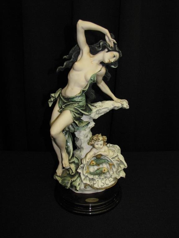 G Armani Sculpture, Zodiac, "Pisces": Giuseppe Armani sculpture, zodiac, "Pisces", 0171C, Limited Edition #191/5000, with original box