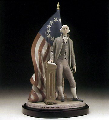 Lladro "George Washington" 07575: Lladro "George Washington" 07575 Issue Date 1996 Retire Date 2008 Jose Puche 18.5 x 11.75 with original box