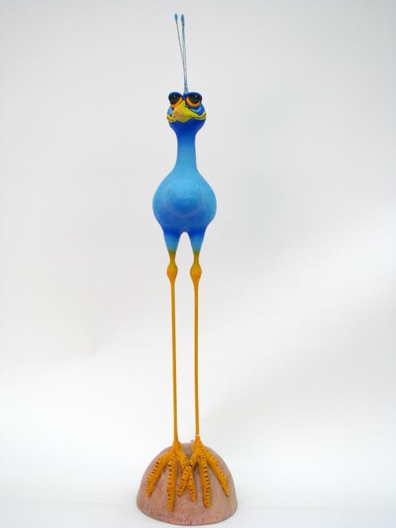 Todd Warner Bird Sculpture: Todd Warner bird sculpture, from the Feathered Friends series, 38" high, signed and dated on base 2001, A/P, with C of A